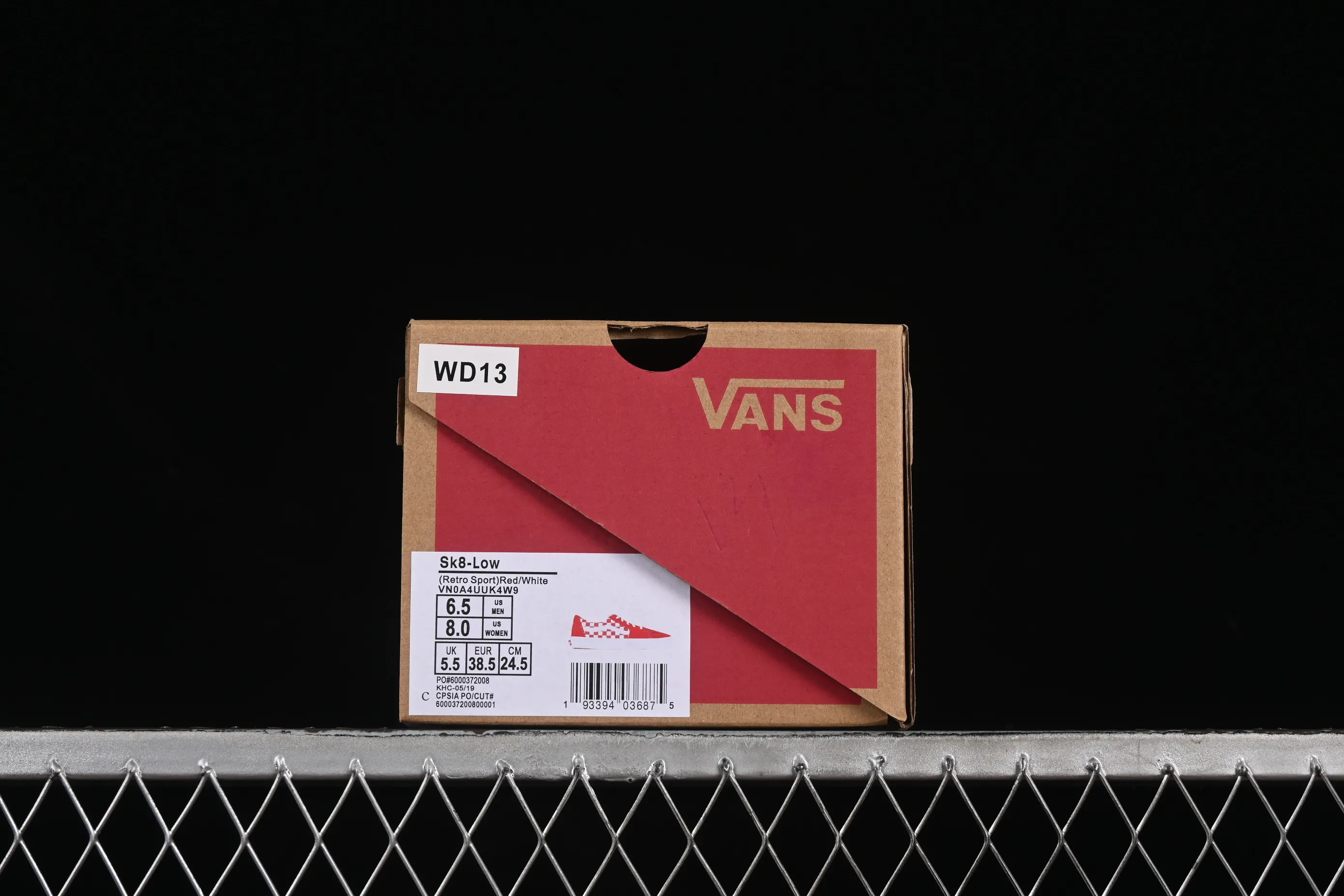 All categories Vans Vans series Vans Low Vans low-top Vans Sk8-Low white and red checkerboard non-slip casual skateboard shoes VN0A4UUK4W9